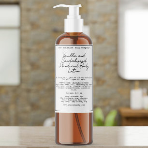 Retro White Waterproof Cosmetics Bottle Label