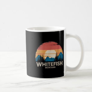 Retro Whitefish Montana Ski Lodge Winter Adventure Coffee Mug