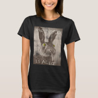 Retro Who The Fck Is Alice Funny Rabbit 