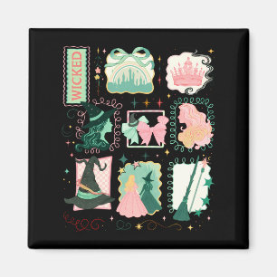 Retro Wicked Stamps Christmas Vibes Clothing Long  Magnet