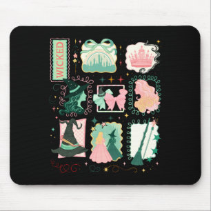 Retro Wicked Stamps Christmas Vibes Clothing Long  Mouse Pad