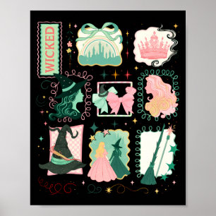 Retro Wicked Stamps Christmas Vibes Clothing Long Poster