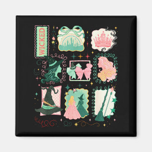 Retro Wicked Stamps Christmas Vibes Clothing Magnet