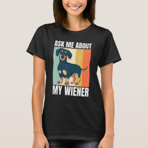 Retro Wiener Dog Graphic Dachshund Weiner T-Shirt