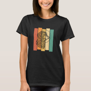 Retro Wiener Dog Tribal Dachshund - Vintage Moon P T-Shirt