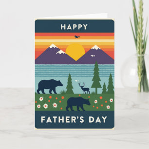 Retro Wilderness Fathers Day Card