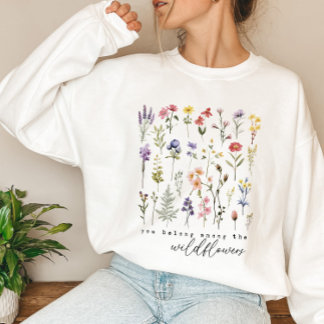 Retro Wildflowers Floral Sweatshirt