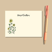 Retro Wildflowers Personalised Boho Botanical