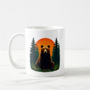 Retro Wildlife Forest Bear Outdoors Nature Coffee Mug