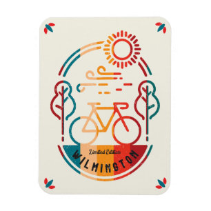 Retro Wilmington Bike Trail Magnet