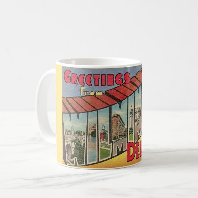 Retro Wilmington Delaware Mug (Front Left)