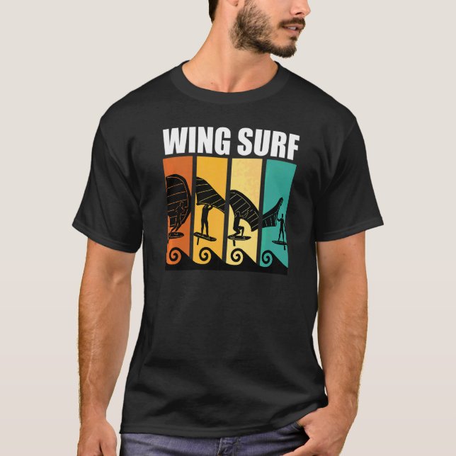 Retro Wing Surf Wing Foil T-Shirt (Front)