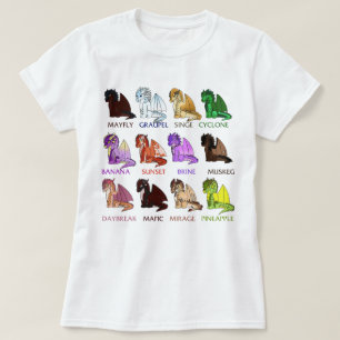 Retro Wings of Fire Characters Dragon Lover Gift T-Shirt