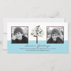 Retro Winter Holiday Photo Card
