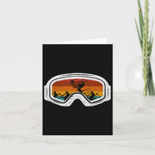 Retro Winter Ski Goggles Snowboard Card