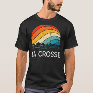 Retro Wisconsin La Crosse Skyline Vintage Urban Sk T-Shirt