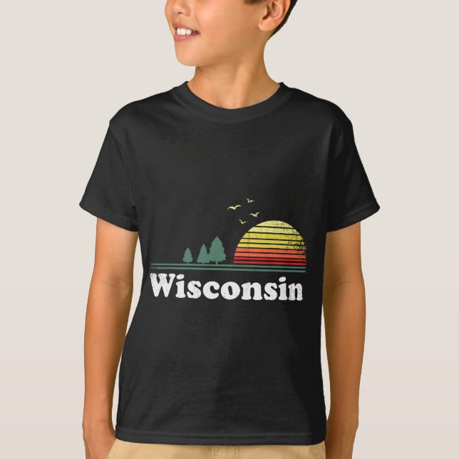 Retro Wisconsin State Park WI Home  T-Shirt (Front)