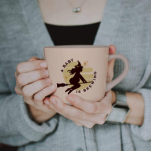 Retro Witch Baby is Brewing Baby Shower Gift Coffee Mug