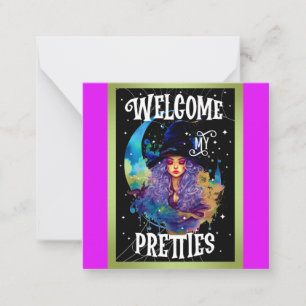 Retro Witch Beauty Halloween Card