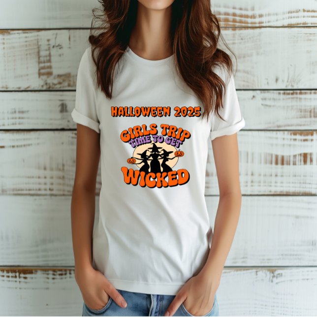 Retro Witch Girls Trip Halloween Costume T-Shirt (Creator Uploaded)