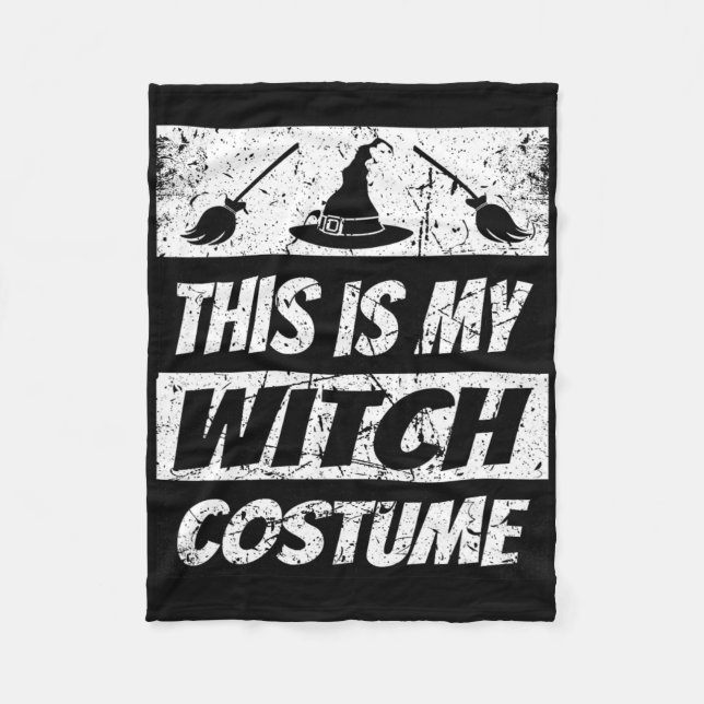 Retro Witch Halloween Matching Group Costume Spook Fleece Blanket (Front)