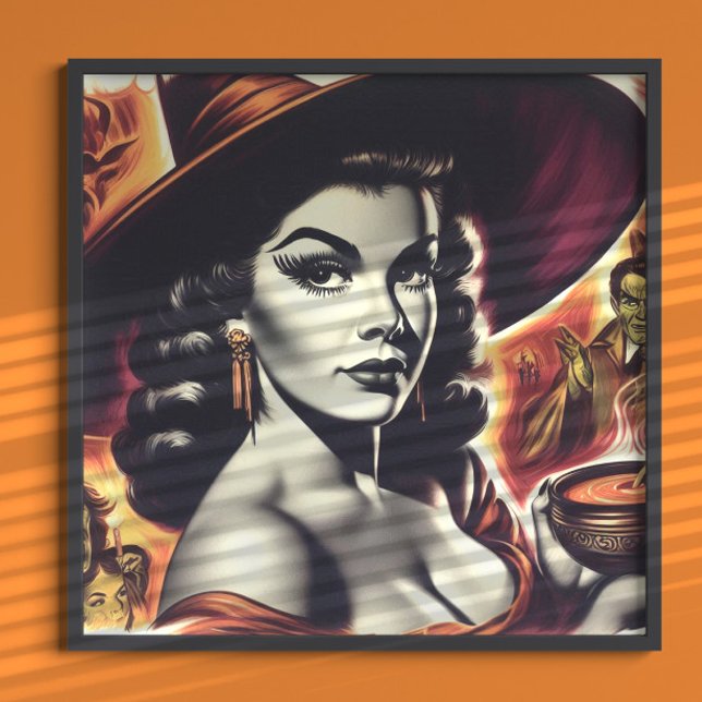 Retro Witch Pin-up Poster (Creator Uploaded)