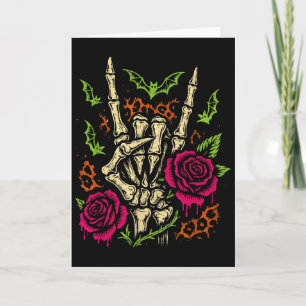 Retro Witchy Skelly Hand Halloween Spooky Season Card