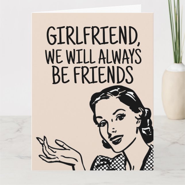 RETRO WOMAN BEST FRIEND BIRTHDAY FUNNY CARDS (Front)