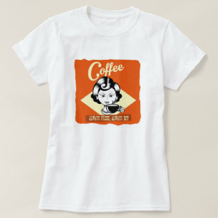 Retro Woman Coffee T-Shirt