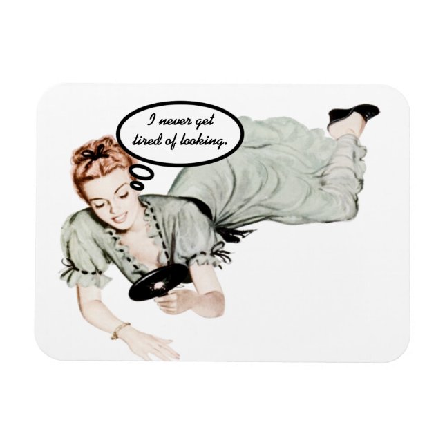 Retro Woman Humour Magnet (Horizontal)