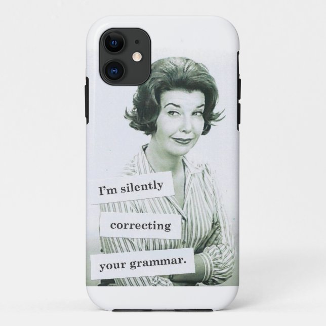 Retro Woman iPhone 5 Case, Grammar Teacher Case-Mate iPhone Case (Back)