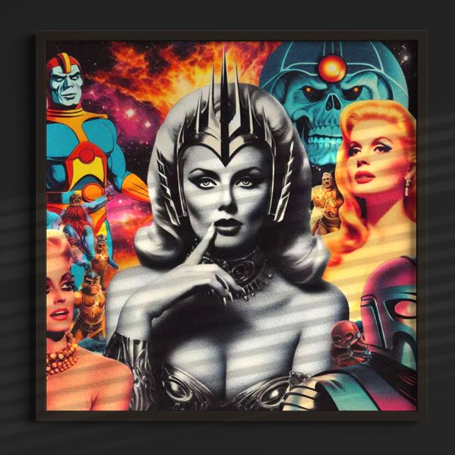 Retro Woman Sci-fi Collage Poster (Creator Uploaded)