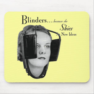 Retro Woman with Blinders Mouse Pad