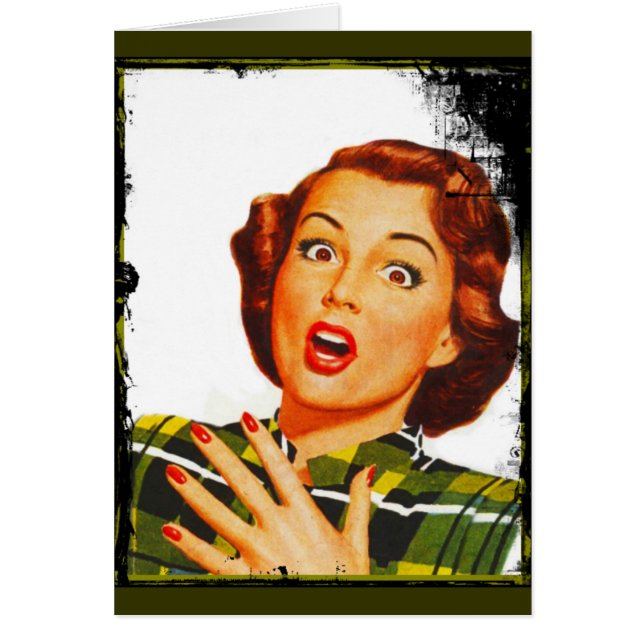 Retro Woman With Surprised Expression (Front)