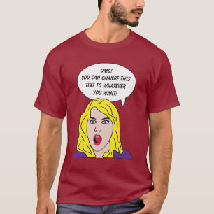 RETRO WOMAN with YOUR TEXT custom clothing T-Shirt