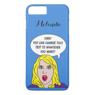 RETRO WOMAN with YOUR TEXT custom phone cases