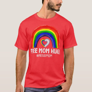 Retro Womens Free Mum Hugs Gay Rights Proud Mum Pr T-Shirt