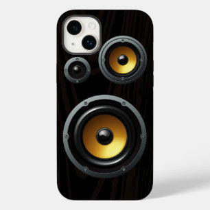 Retro Wood Grain Speaker Trio Case-Mate iPhone 14 Plus Case