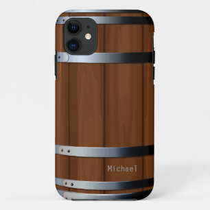 Retro Wooden Beer Barrel iPhone 11 Case