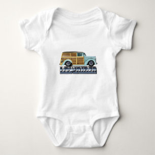 Retro Woody Lowrider Baby Bodysuit