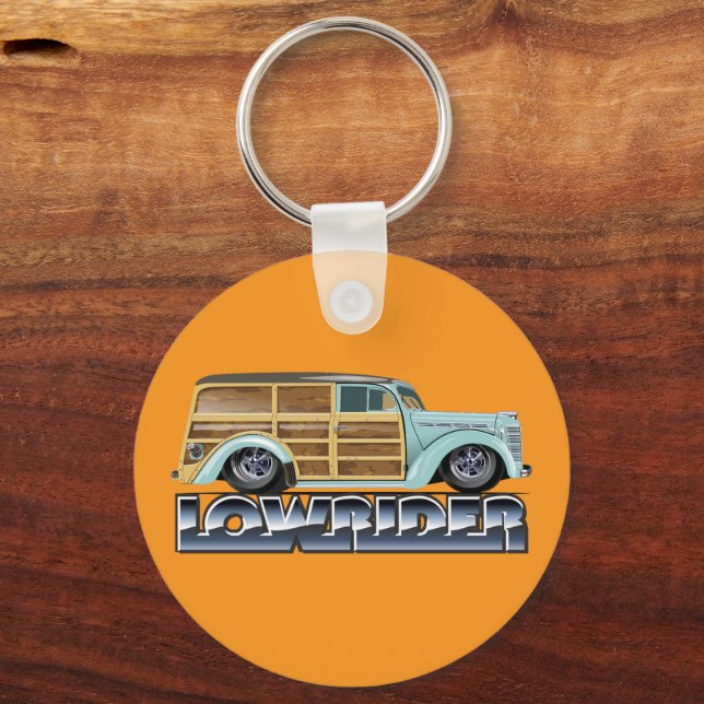 Retro Woody Lowrider Key Ring (Front)