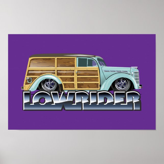 Retro Woody Lowrider Poster (Front)