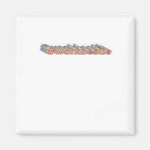 Retro Work Bestie Classic Magnet