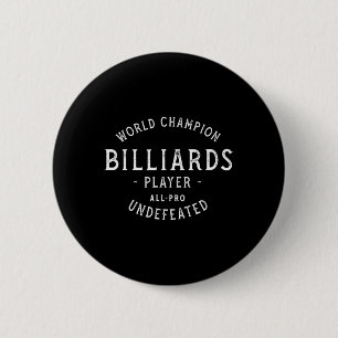 Retro World Champion Billiards 6 Cm Round Badge