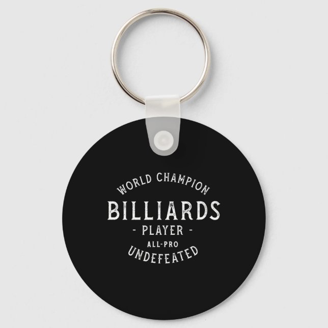 Retro World Champion Billiards  Key Ring (Front)
