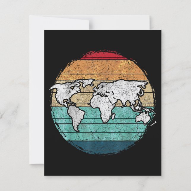 Retro World Map (Front)