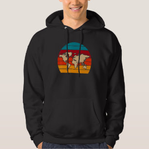 Retro World Map 1 Hoodie