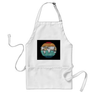 Retro World Map Standard Apron