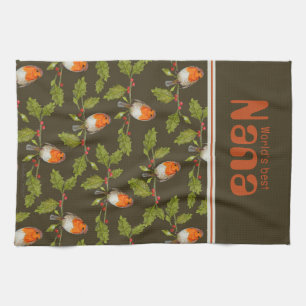 Retro World's Best Nana Custom Robin  Tea Towel