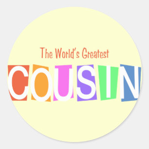 Retro World's Greatest Cousin Classic Round Sticker